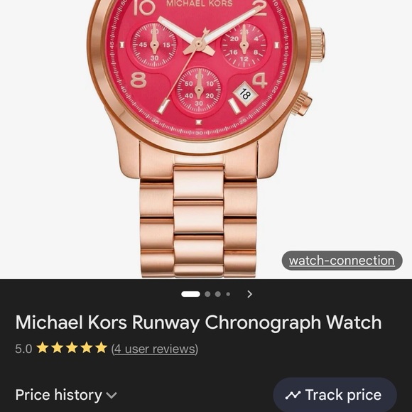 Michael Kors Rose Gold Watch with Teal Dial - Picture 7 of 7